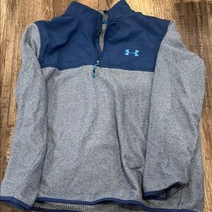 Under Armour Navy and Heather Gray Quarter-Zip